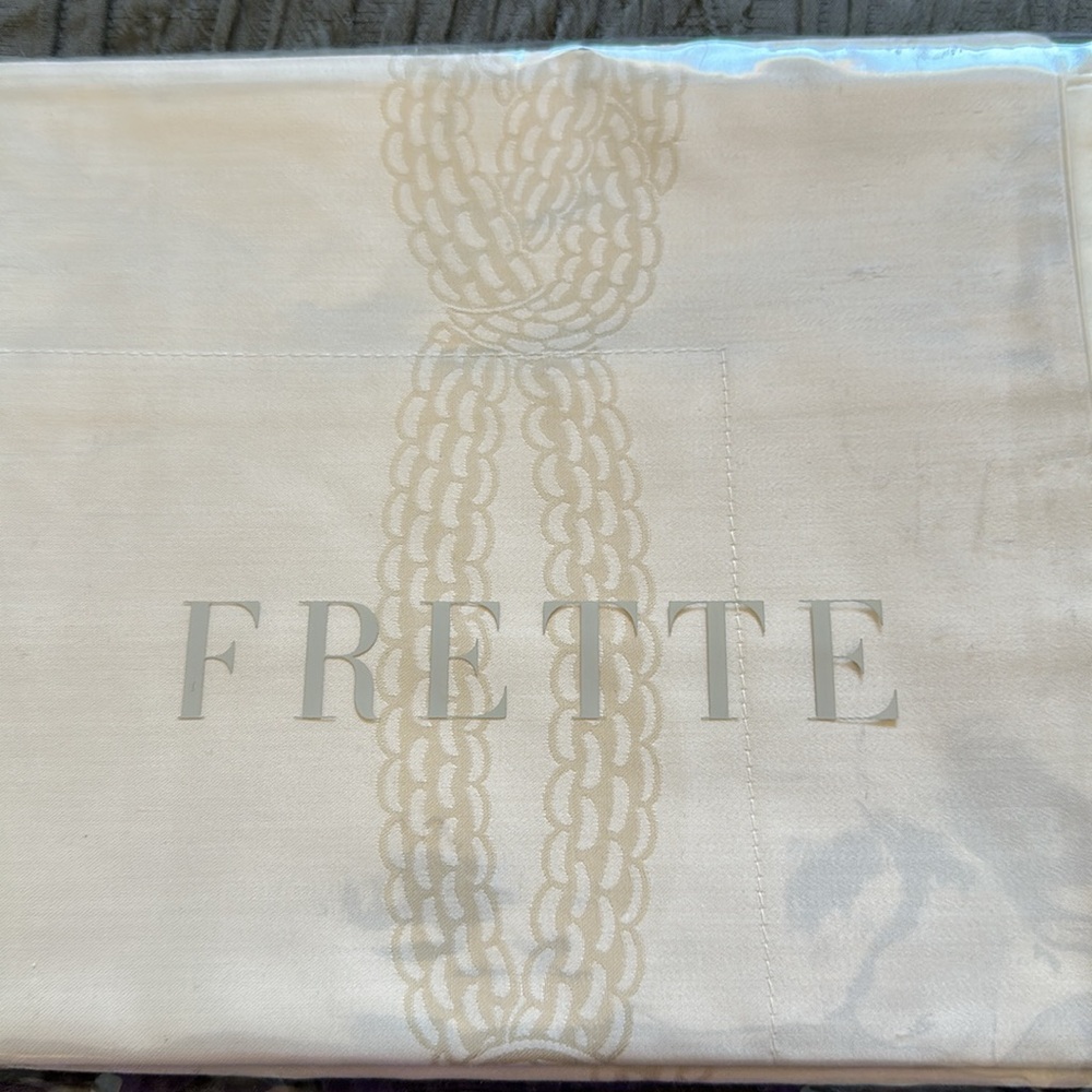 Vintage Frette Sable/Beige European Sham 26”x26”